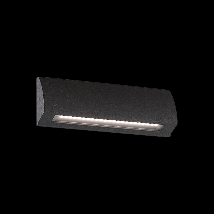 KLIGHT R-LED-9001 - 230v 3W LED SMD Curved Small Rectangular Surface Mounted Step Light