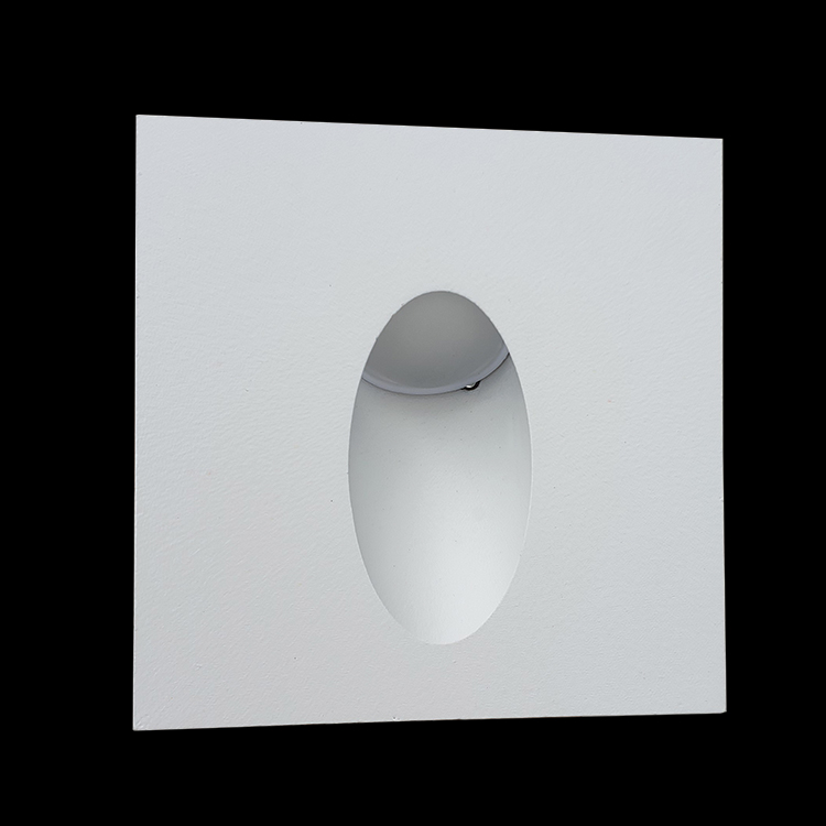 KLIGHT ST-LED-105SQ/WH - 230v 1W LED SMD Square Recessed Step Light