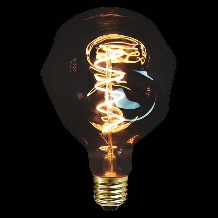 HX-G125-4W/SM - 240v 4W E27 LED G125 Wonky Smoke Filament Bulb