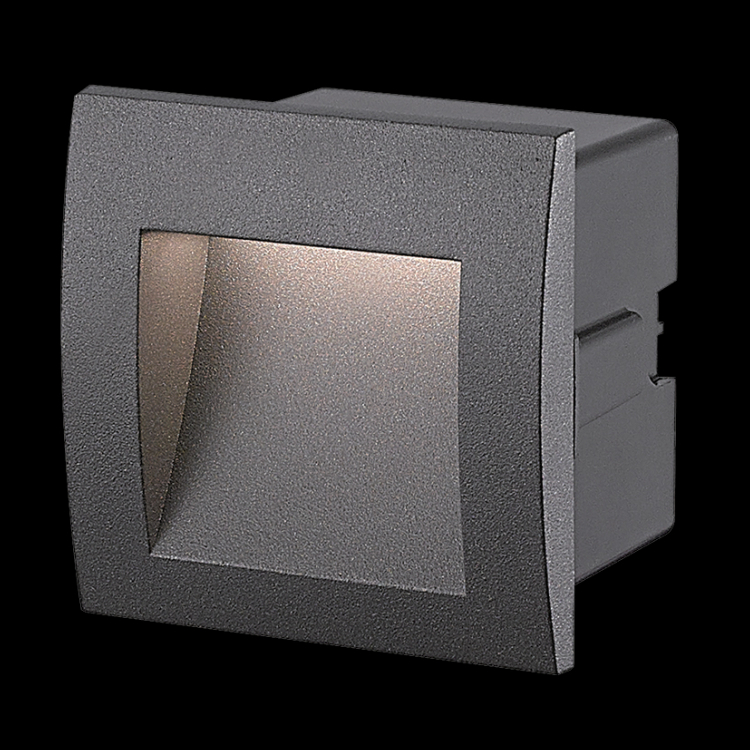 KLIGHT R-LED-601 - 230v 1W LED SMD Square Small Recessed Step Light