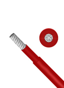 25mm2 single-core 1000V HV DC cable 1m - Red