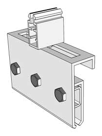 KD Solar Diamond Deck portrait long-rail mounting bracket with push-clip