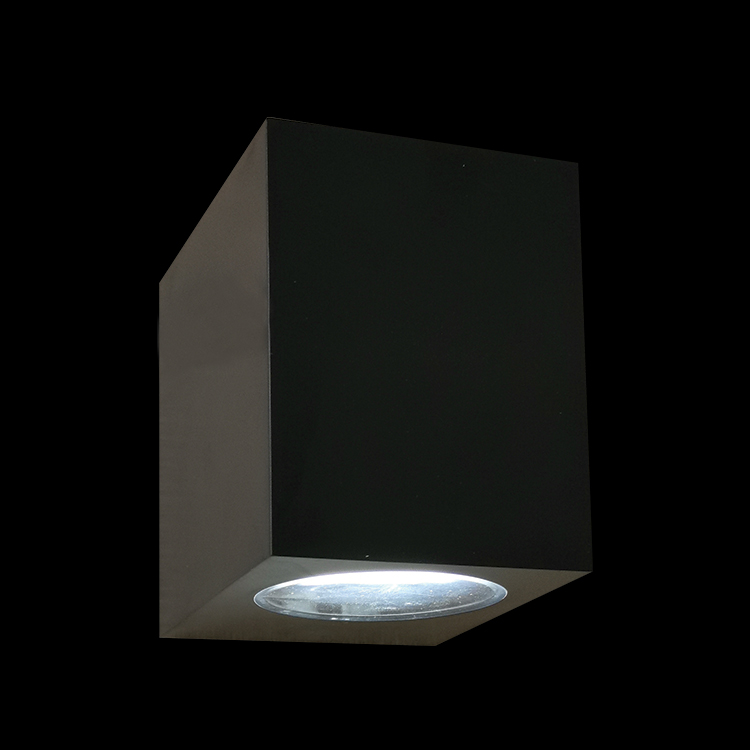 P-KLG-8110 - 230v 7W GU10 LED Coastal Polycarbonate + ABS Square Down Wall Light
