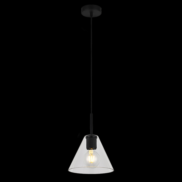 KLIGHT T-KLCH-10/BL - 230v 40W Style Cone Glass Pendant