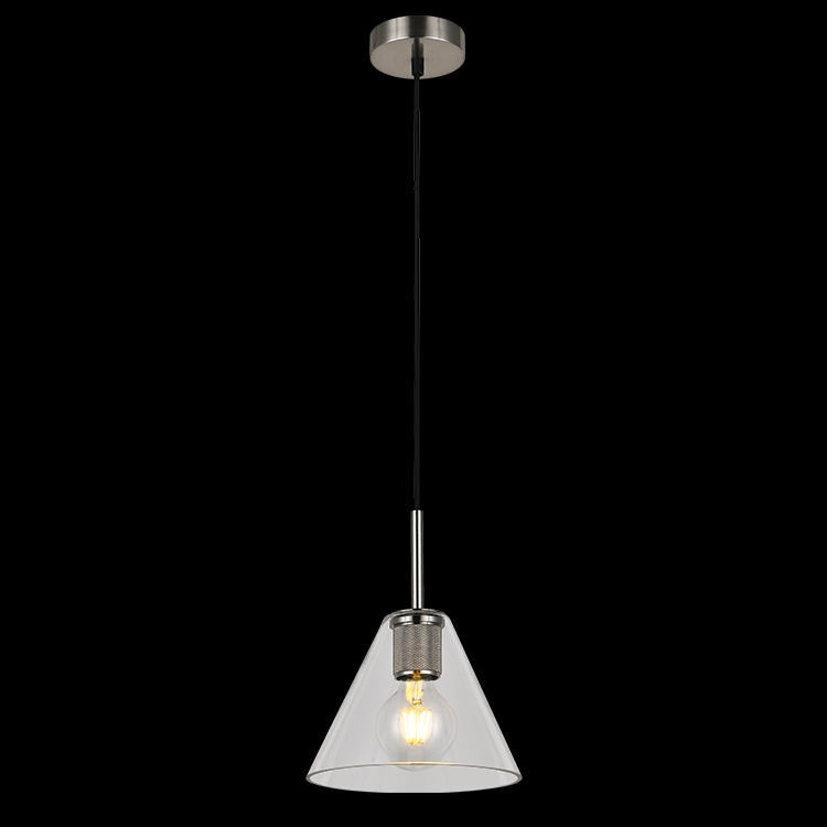 KLIGHT T-KLCH-10/SN - 230v 40W Style Cone Glass Pendant