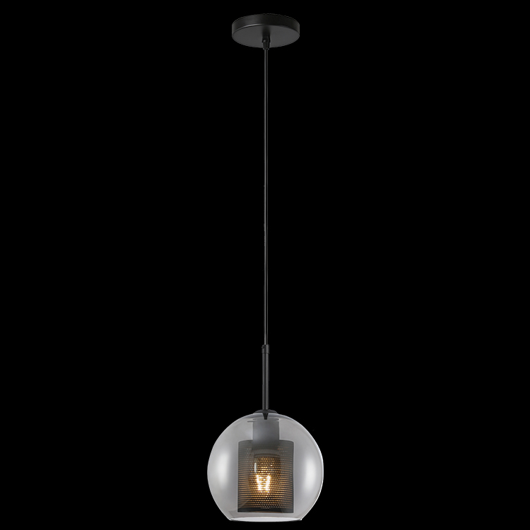 KLIGHT LW-KLCH-5120/SM - 230v 40W New York 20cm Ball Glass Pendant