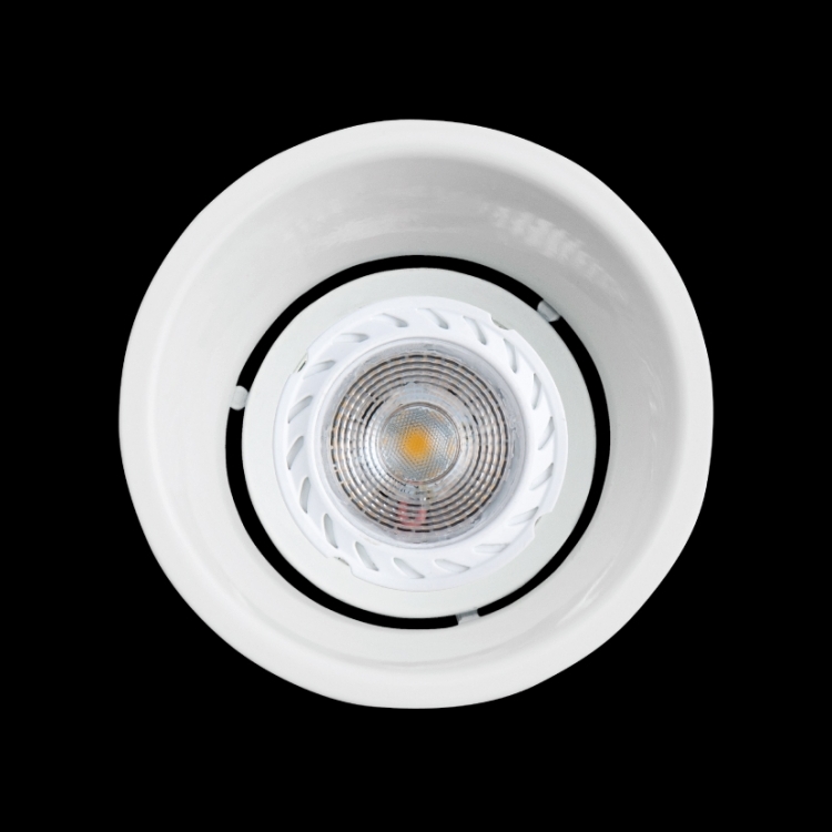 KLIGHT ELC-3380/MWH-GU - 230v 50W GU10 Aluminium Anti-Glare Thin Rim Down Light WITH 7.5 CUT OUT