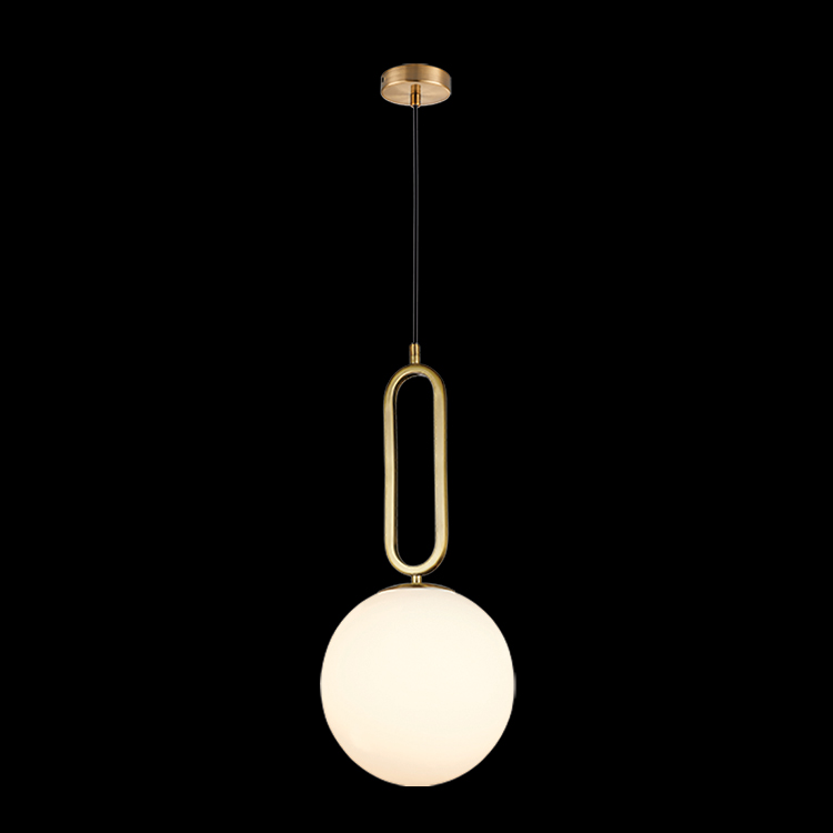 KLIGHT A- KLCH-913-30 - 230v 40W E27 Large Croquet Antique Brass Glass Pendant