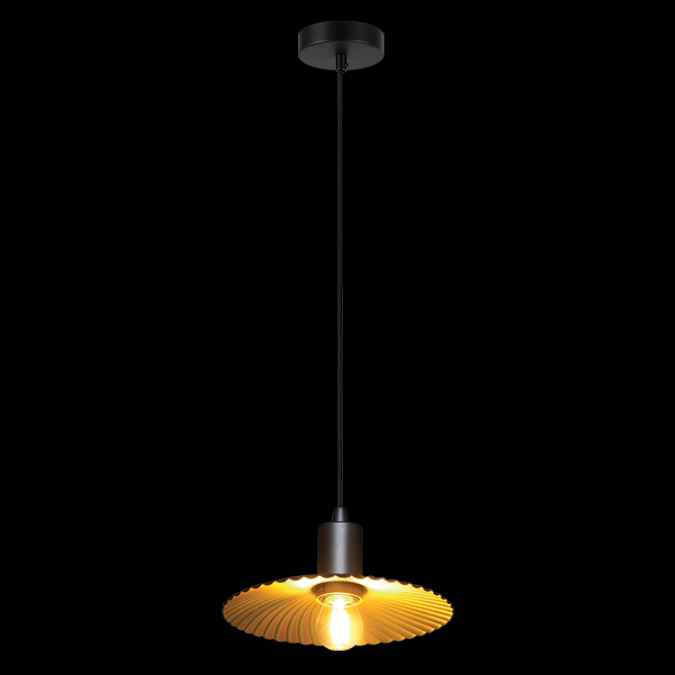 KLIGHT G-KLCH-502/22 - 230v 40W E27 22cm Golden Shell Pendant