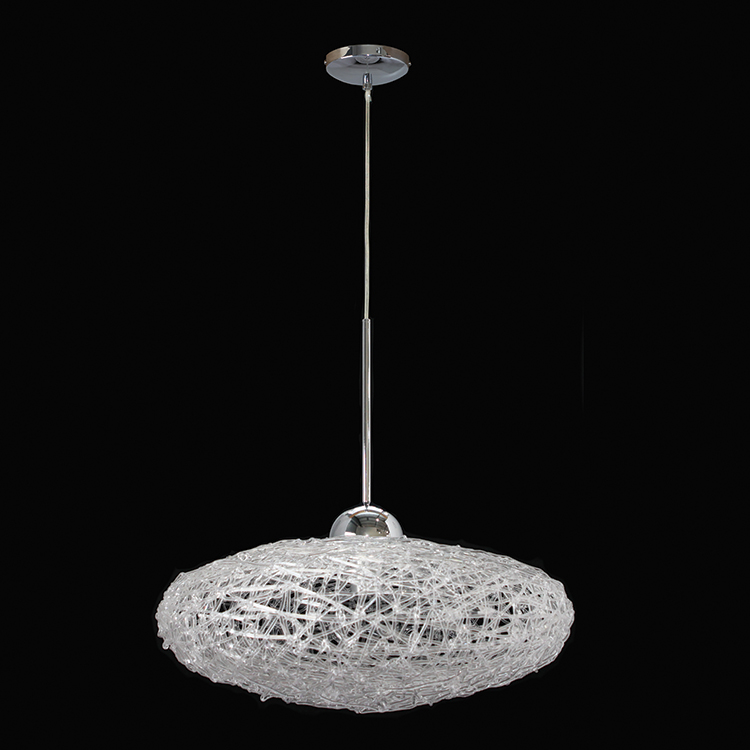 KLIGHT A-KLCH6153/CL - 230v 60W E27 Clear Acrylic Flat Round Pendant