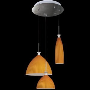 KLIGHT M-KLCH-5011-3O - 230v 40W E14 Glass Round Cluster Pendant