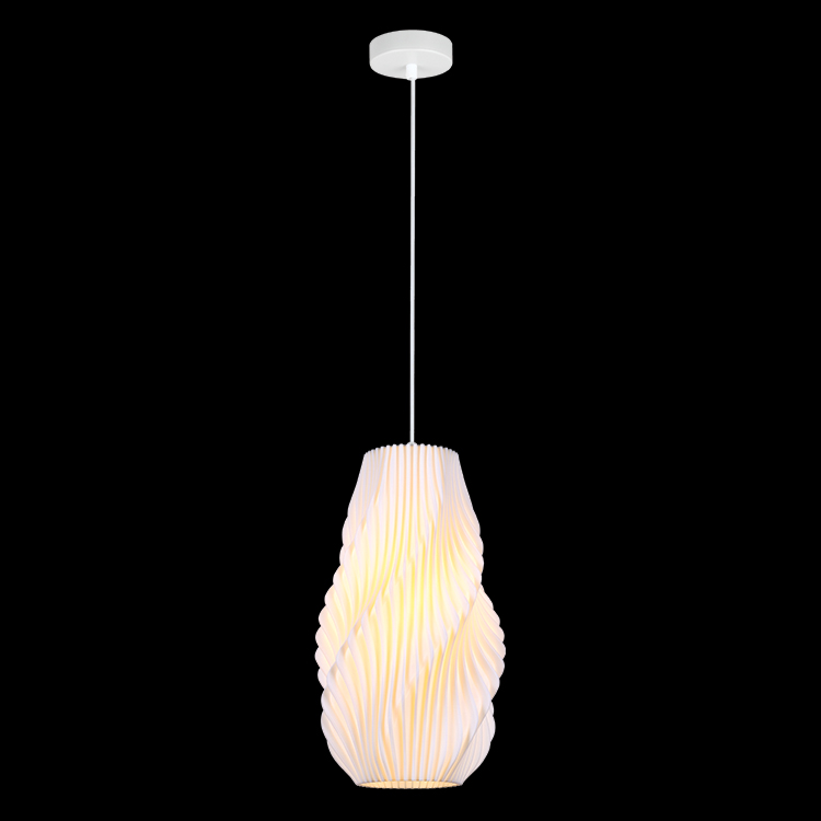 KLIGHT PO-KLCH-1912 - 230v 4W LED E27 Snowdrop 3D Printed Recycled Pendant