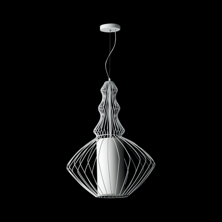 KLIGHT CA-KLCH-1044/WH - 230v 40W E27 Wide Wire Metal Pendant
