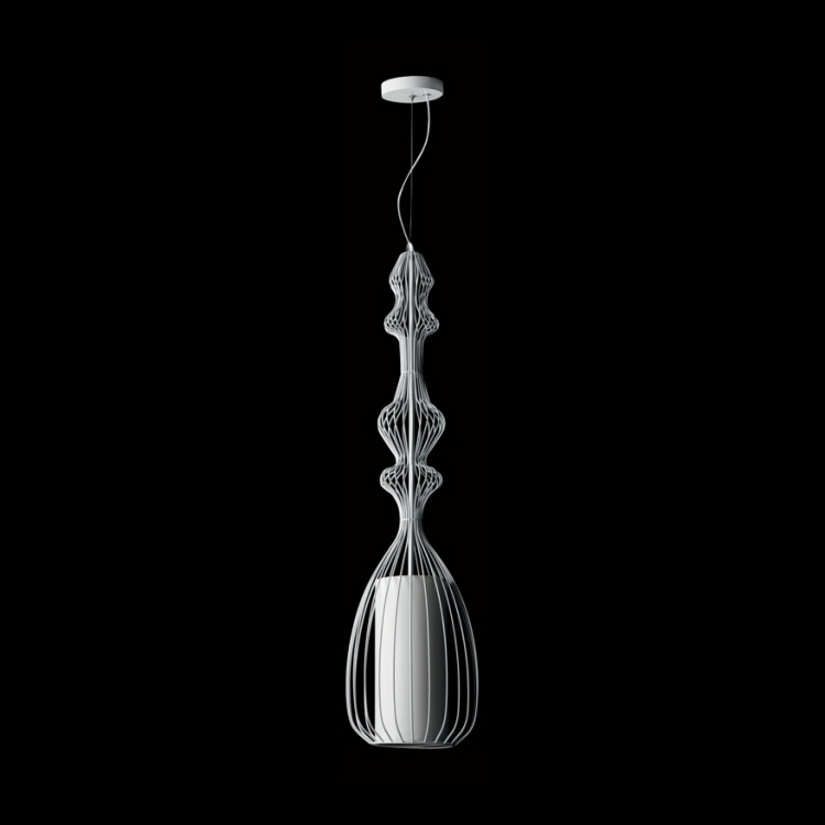 KLIGHT CA-KLCH-1045/WH - 230v 40W E27 Tall Wire Metal Pendant