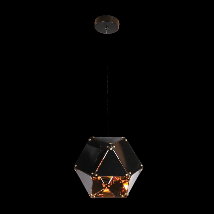 KLIGHT GO-KLCH313-1/B - 230v 40W E27 1 Light Black Magic Box Pendant