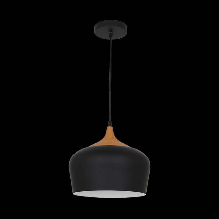 KLIGHT H-KLCH-8130S/BL - 230v 40W E27 Small Acorn Metal Pendant, Black
