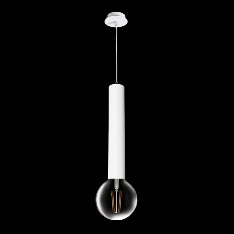 KLIGHT VR-KLCH-1021/WH - 230v 40W E27 Flute Pendant, White