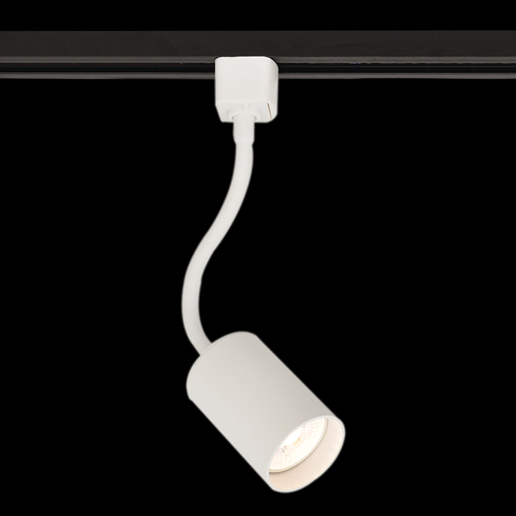 KLIGHT VR-KLS-130/WH - 230v 50W GU10 Goose Neck Spot 3Wire Track White