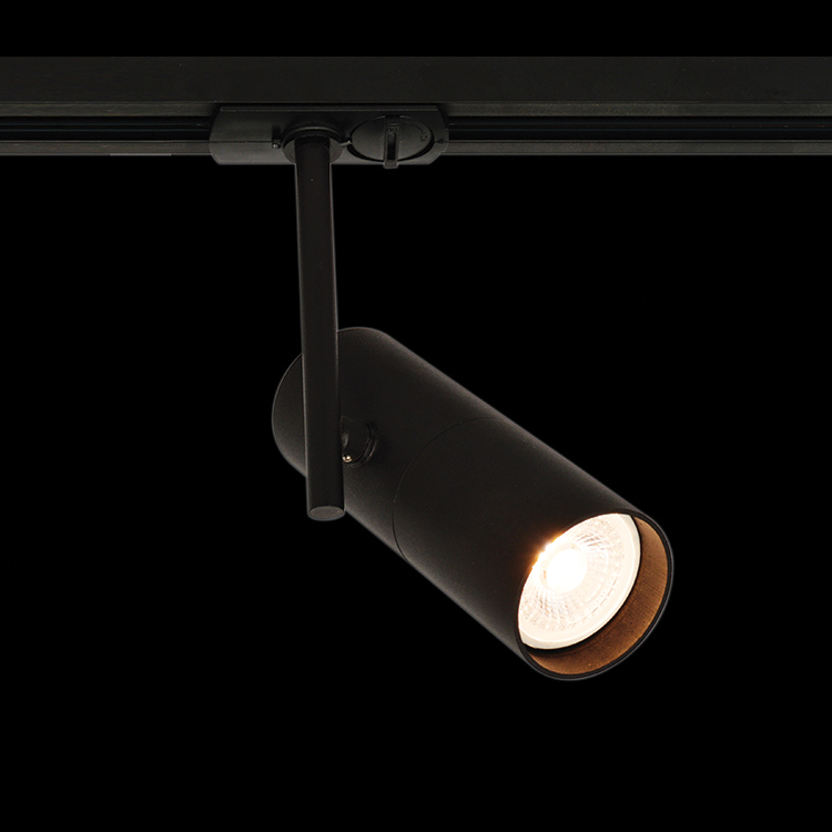 KLIGHT VR-KLS-140/BL - 230v 50W GU10 Slim Spot 3Wire Track Black (Recessed Adaptor)