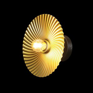 G-KLW-502 - 230v 40W E27 Golden Shell Wall Light