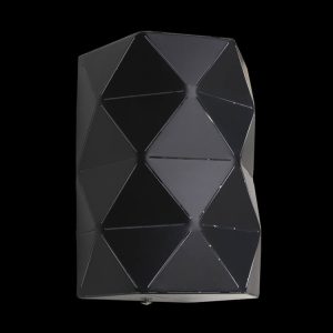 G-KLW-821/BL - 230v 40W E14 Laser Cut Metal Cylinder Black Wall Light