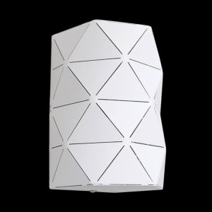 G-KLW-821/WH - 230v 40W E14 Laser Cut Metal Cylinder White Wall Light