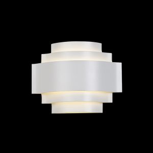 M-LED-1464M/WH - 230v 12W LED Medium 5-Step Wall Light