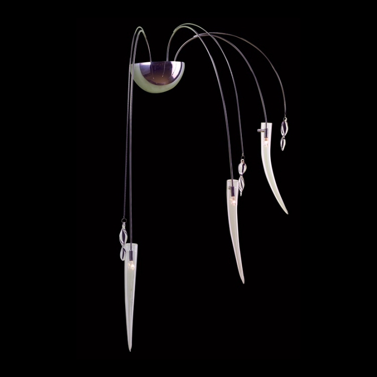 N-MB0195-3B - 230v 20W G4 Bi-Pin Halogen Tusk Glass Wall Light