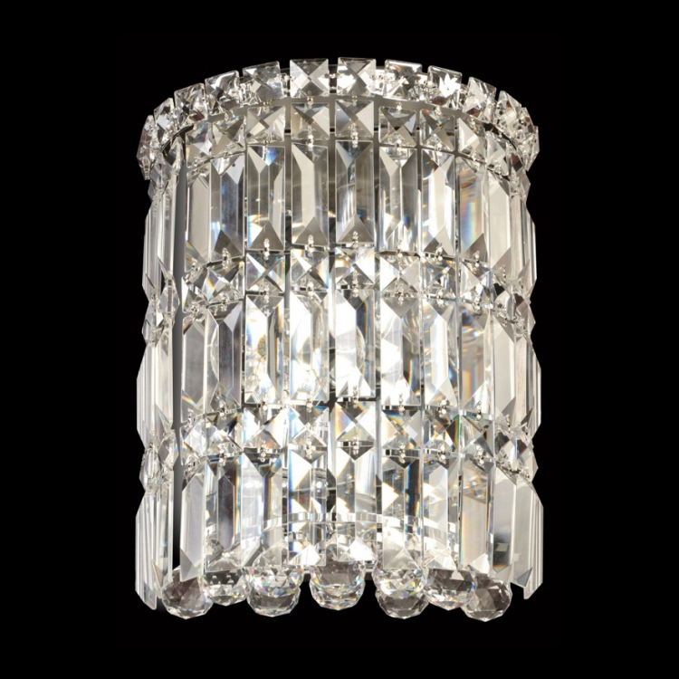 S-KLW-2311/B - 230v 40W E14 Large Round Crystal Wall Light