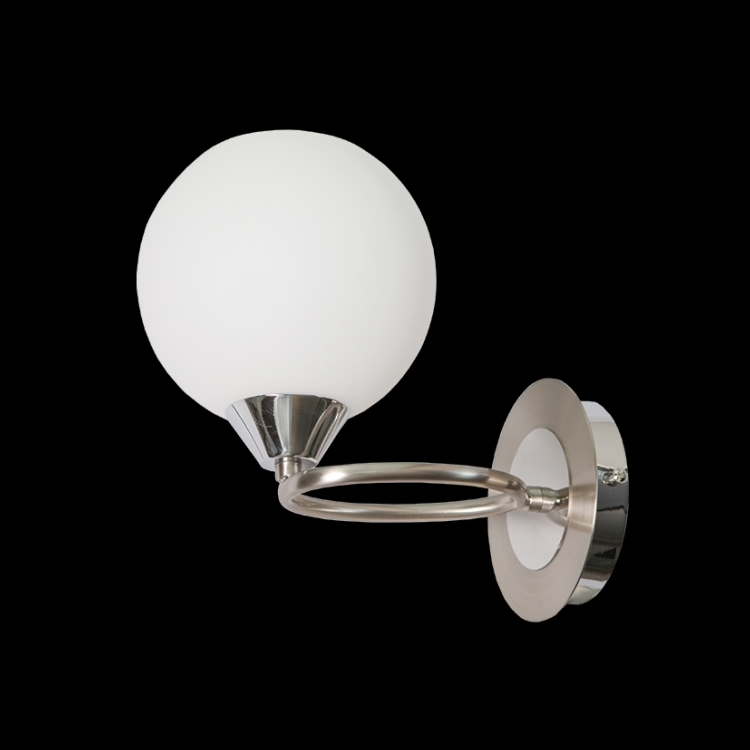 T-KLW-60723/1  - 230v 40W E14 Flower Luxury Round Glass Wall Light