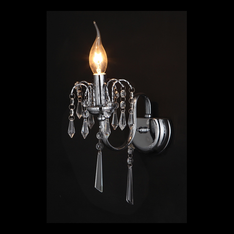 V-KLW-8816/1 - 230v 40W E14 1 Arm Elegant Crystal Wall Light