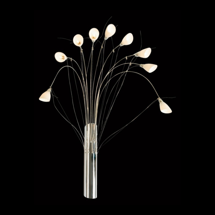 Z-B001A/9-CL - 230v 5W G4 Bi-Pin Wind 9 Cup Glass Wall Light