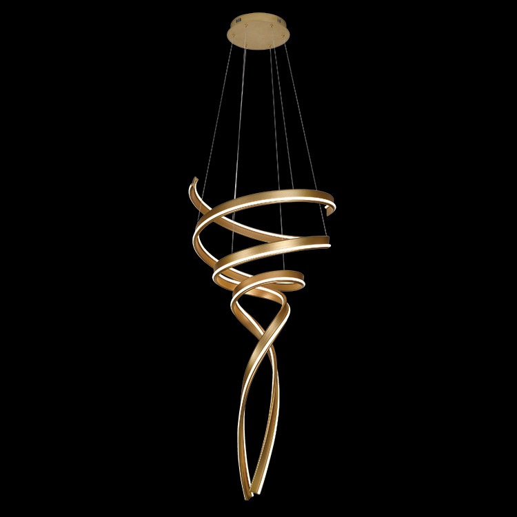 KLIGHT K-LED-482/GD - 230v 120W LED Gold Swan Pendant