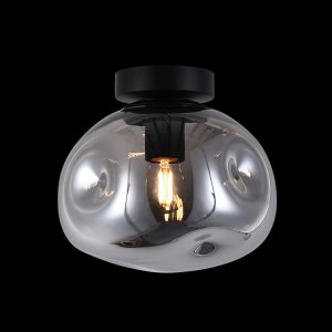 KLIGHT T-KLC-1428-S/SM - 230v 60W Small Glass Molten Ceiling Light
