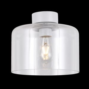 KLIGHT T-KLC-1430/CL - 230v 60W Glass Drum Ceiling Light