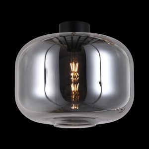 KLIGHT T-KLC-1431/SM - 230v 60W Glass Keg Ceiling Light