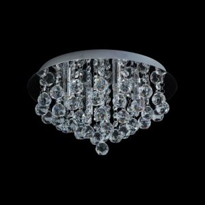 KLIGHT KLCH-REINA-C4H - 230v 3.5W G9 LED Small Round K9 Crystal Ceiling Fitting
