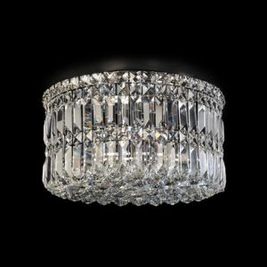 KLIGHT S-KLC-2310/40 - 230v 40W E14 Small Round K9 Crystal Ceiling Fitting