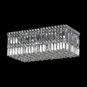 KLIGHT S-KLC-2317/57 - 230v 40W E14 Small Rectangular K9 Crystal Ceiling Fitting