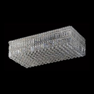 KLIGHT S-KLC-2317/84 - 230v 40W E14 Large Rectangular K9 Crystal Ceiling Fitting